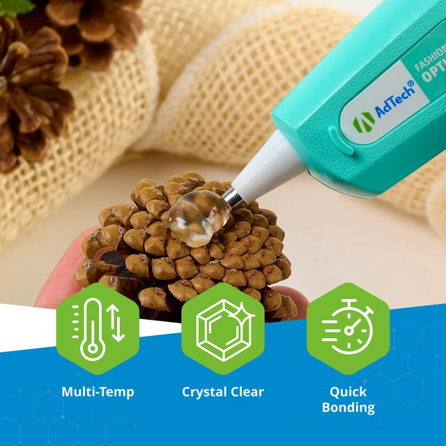 Alt view image 6 of 6 - AdTech Crystal Clear Mini Size Multi Temp All Purpose Glue Sticks, 24 Sticks