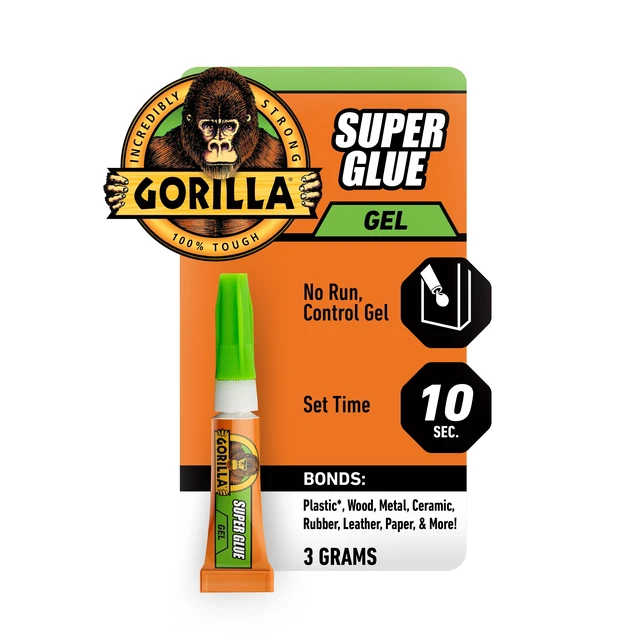 Alt view image 5 of 5 - (2 pack) Gorilla Clear Super Glue Gel, 3 Gram Tube