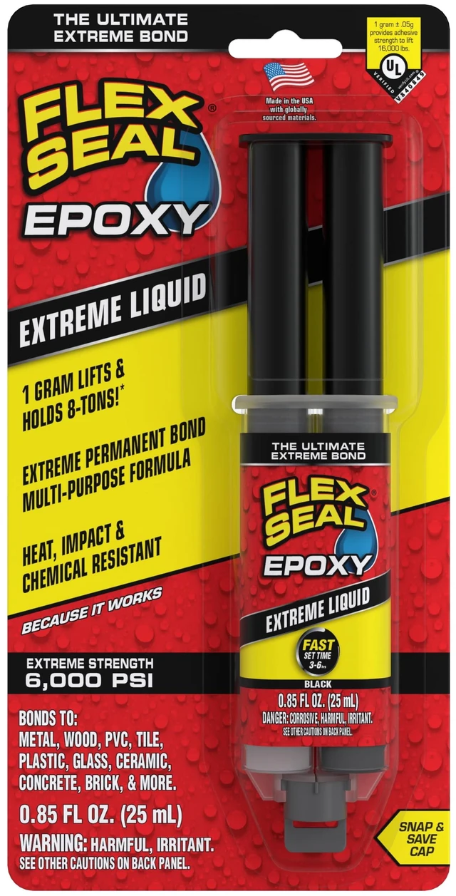 Main image of Flex Seal Extreme Liquid Epoxy, Multi-Purpose Weatherproof Adhesive, 0.85 oz