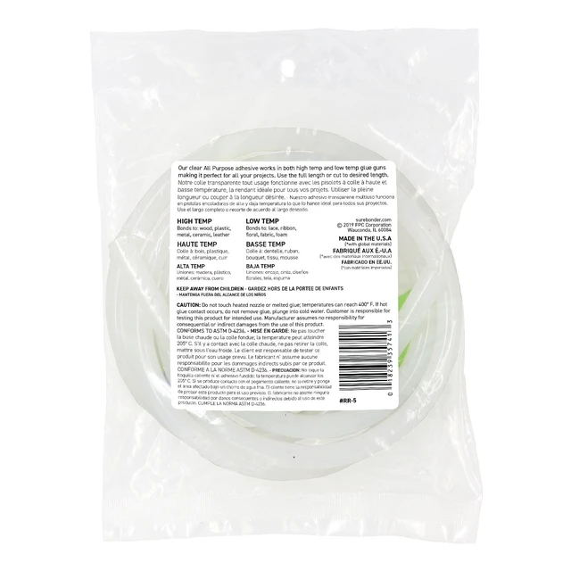 Alt view image 6 of 6 - (4 pack) Surebonder Full-Size Hot Glue Stick Roll, Clear, 5 Ft Length, 0.43 Inch Diameter - Long Glue Stick, Uninterrupted Gluing, All Purpose for Crafting and DIY, Clear