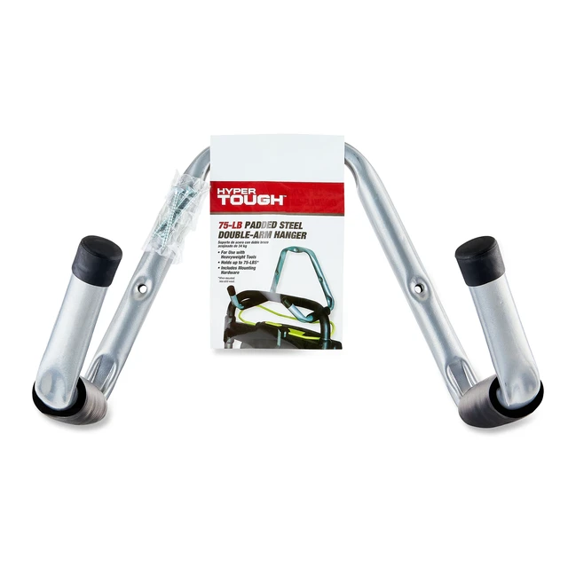 Alt view image 3 of 6 - Hyper Tough Heavy Duty Steel Double-Arm Utility Hook, Gray, 9.45 in x 9 in x 12.2 in