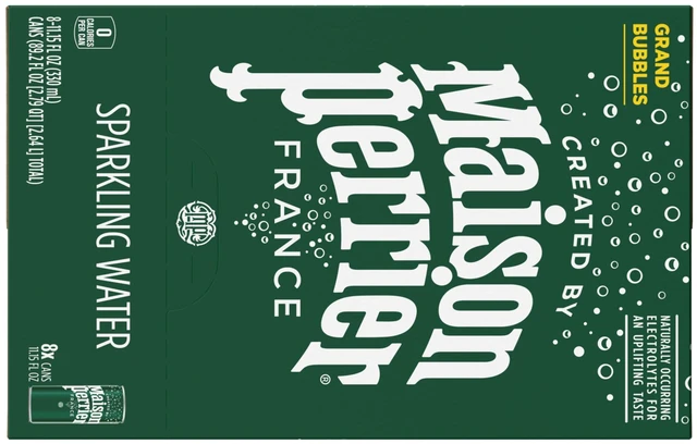 Alt view image 2 of 7 - Maison Perrier Unflavored Ultimate Sparkling Water, 11.15 fl oz, 8 Pack Cans