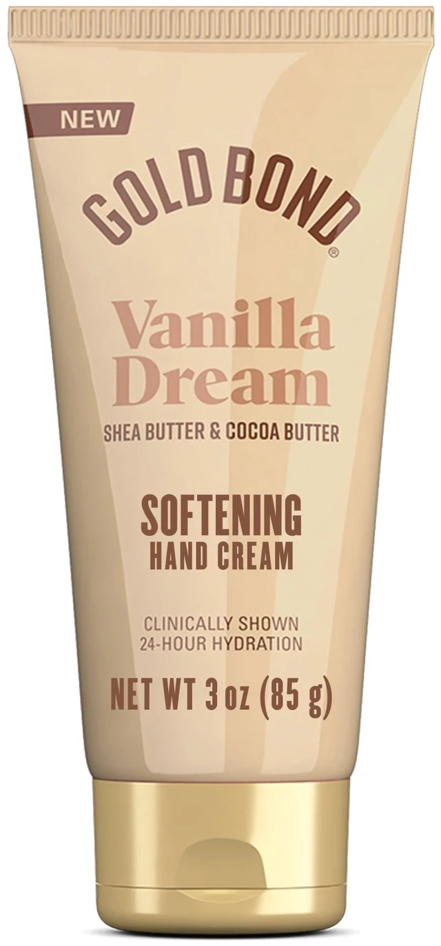 Main image of Gold Bond Vanilla Dream Softening Hand Cream, Luxurious Everyday Hand Cream with Shea Butter to Help Boost Skin Moisture and Cocoa Butter to Help Soften Skin, Warm Vanilla Dream Scent, 3 oz