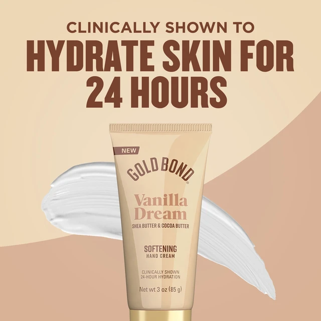 Alt view image 5 of 6 - Gold Bond Vanilla Dream Softening Hand Cream, Luxurious Everyday Hand Cream with Shea Butter to Help Boost Skin Moisture and Cocoa Butter to Help Soften Skin, Warm Vanilla Dream Scent, 3 oz
