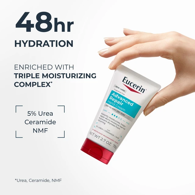 Alt view image 2 of 5 - Eucerin Advanced Repair Hand Cream, Travel Size, 2.7 oz Tube