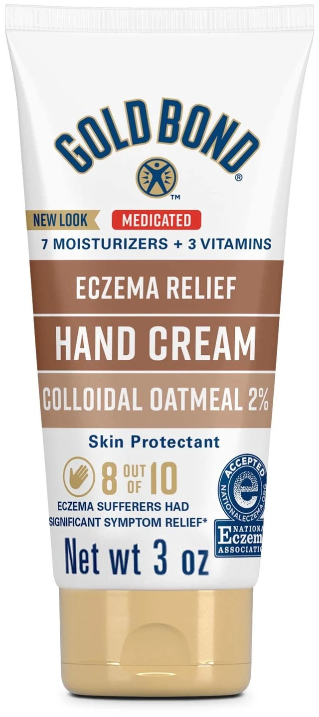 Main image of Gold Bond Medicated Eczema Relief Hand Cream, 3 oz., Skin Protectant Cream with 2% Colloidal Oatmeal