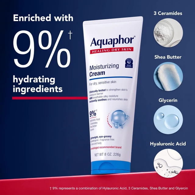 Alt view image 4 of 5 - Aquaphor Moisturizing Face and Body Cream, 8 oz Tube