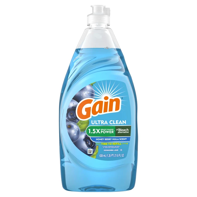 Alt view image 5 of 7 - Gain Ultra + Bleach Alternative Dish Soap, Dishwashing Liquid, Honey Berry Hula, 21.6 Fl Oz