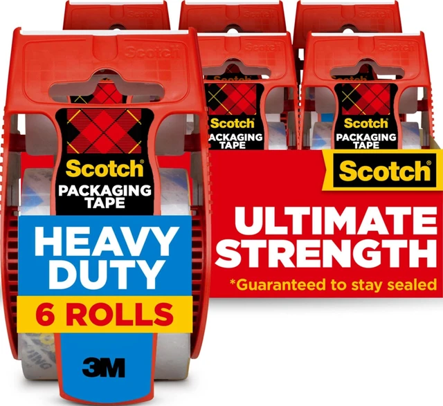 Main image of Scotch Heavy Duty Packing Tape, 1.88 in x 800 in, 6 Rolls