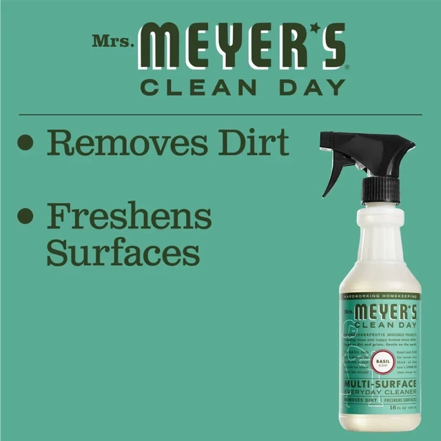 Alt view image 5 of 5 - MRS. MEYER'S CLEAN DAY All-Purpose Cleaner Spray, Basil, 16 fl. oz