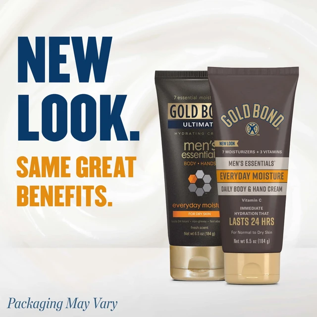 Alt view image 5 of 6 - Gold Bond Men's Essentials Everyday Moisture Daily Body and Hand Cream, 6.5 oz., With Vitamin C