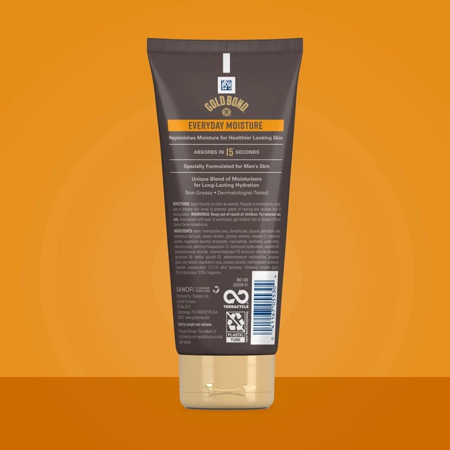 Alt view image 3 of 6 - Gold Bond Men's Essentials Everyday Moisture Daily Body and Hand Cream, 6.5 oz., With Vitamin C