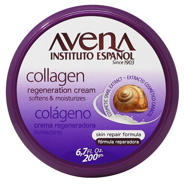 Alt view image 2 of 5 - (3 pack) Avena Instituto Espanol Collagen Regeneration, Hand & Body Cream, Softens and Moisturizes, All Skin, 6.8 Fl Oz