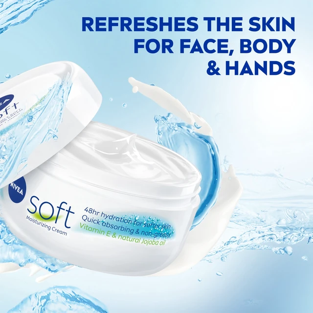 Alt view image 6 of 6 - NIVEA Soft Moisturizing Cream for Body, Face and Hands, 16 oz