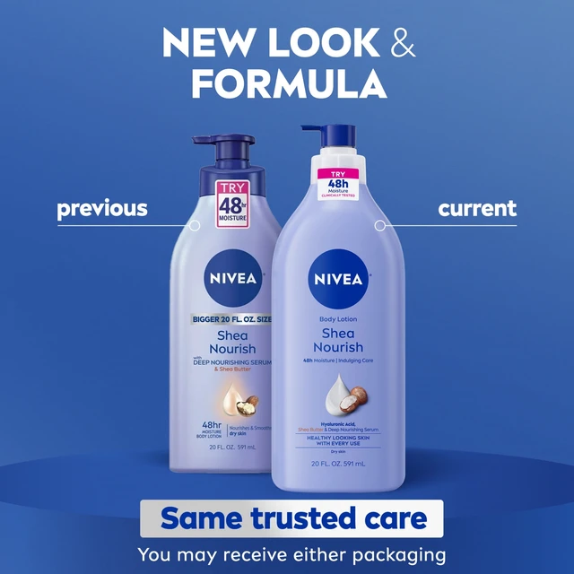 Alt view image 2 of 6 - NIVEA Shea Nourish Body Lotion for Dry Skin with Hyaluronic Acid and Shea Butter, 20 fl oz