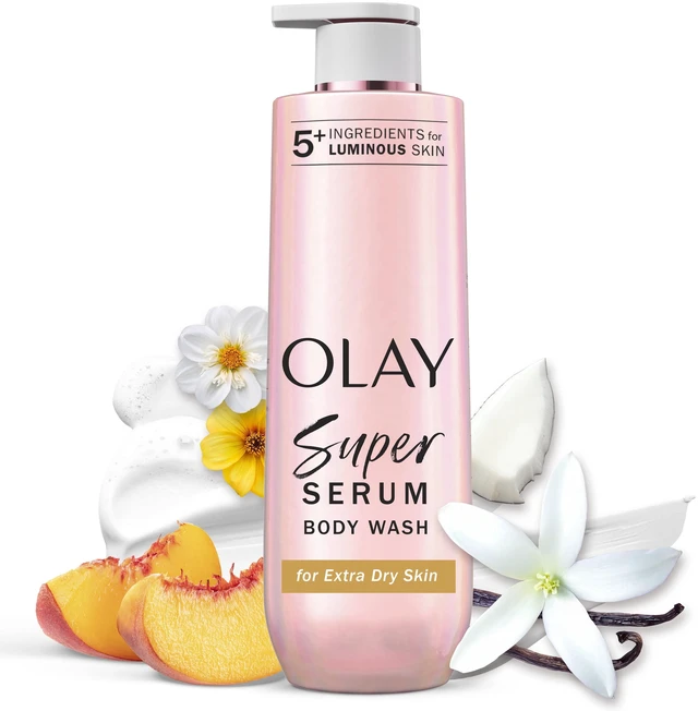 Main image of Olay Super Serum Body Wash for Extra Dry Skin, Serum Complex for Luminous Skin, 20 fl oz