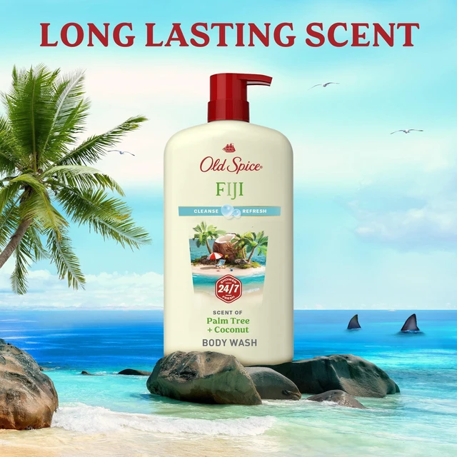 Alt view image 3 of 6 - Old Spice Body Wash for Men, 24/7 Shower Fresh, Fiji-Palm Tree + Coconut, 30 fl oz