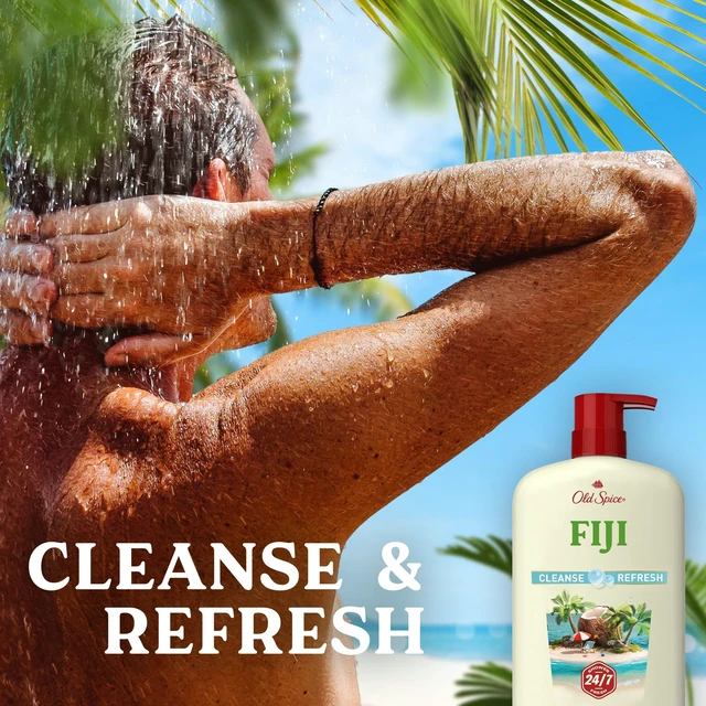 Alt view image 4 of 6 - Old Spice Body Wash for Men, 24/7 Shower Fresh, Fiji-Palm Tree + Coconut, 30 fl oz