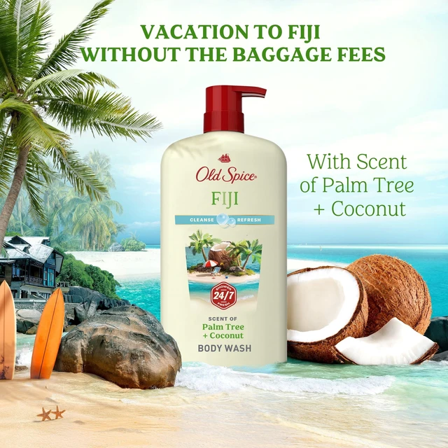 Alt view image 2 of 6 - Old Spice Body Wash for Men, 24/7 Shower Fresh, Fiji-Palm Tree + Coconut, 30 fl oz