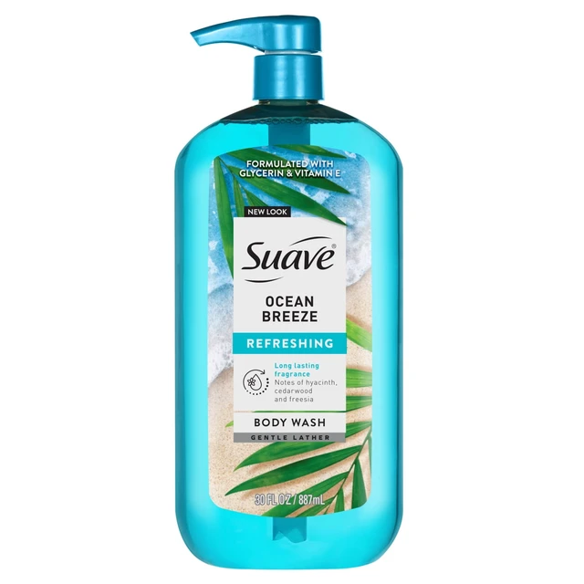 Main image of Suave Ocean Breeze Moisturizing Body Wash with Glycerin & Vitamin E, 30 FL OZ Pump