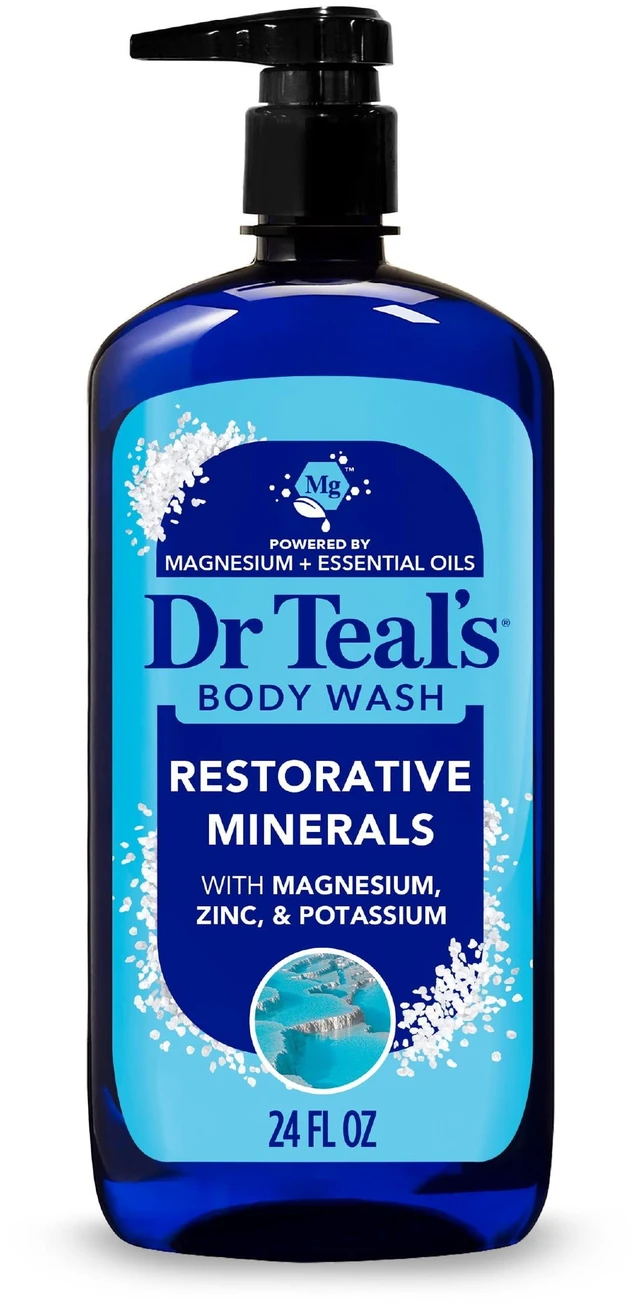 Main image of Dr Teal's Restorative Minerals Body Wash with Magnesium, Potassium, Zinc & Essential Oils, 24 fl oz