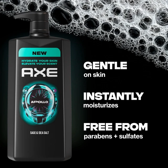Alt view image 6 of 6 - AXE Body Wash All-Day Fresh Shower Gel Apollo Sage & Cedarwood Men's Body Wash With Odor-Busting Prebiotics ,32 fl oz Pump