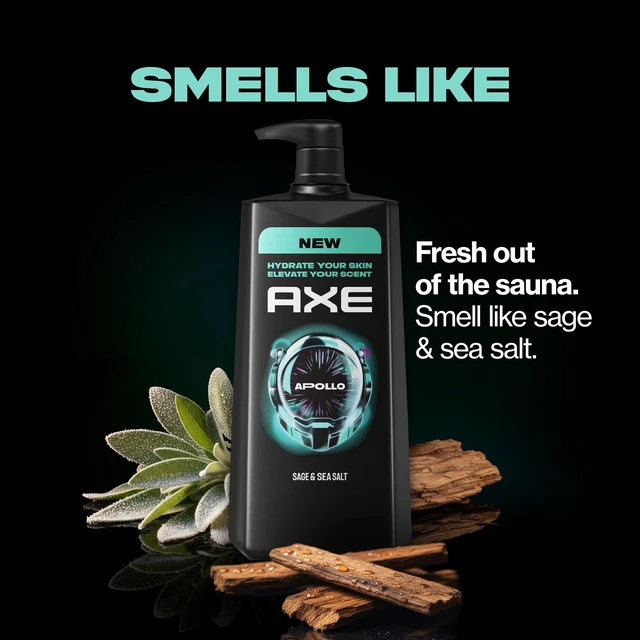 Alt view image 5 of 6 - AXE Body Wash All-Day Fresh Shower Gel Apollo Sage & Cedarwood Men's Body Wash With Odor-Busting Prebiotics ,32 fl oz Pump