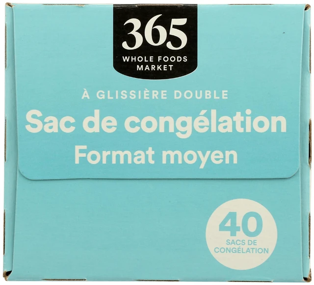 Alt view image 3 of 6 - 365 by Whole Foods Market, Quart Size Freezer Bags, Double Zipper, 40 Count