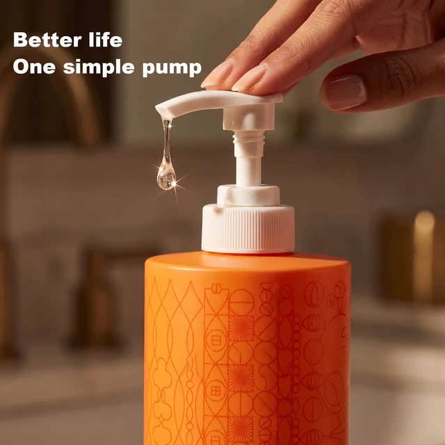Alt view image 4 of 7 - Shampoo and Conditioner Pump Compatible with amika 1L/33.8 Fl Oz Bottles, Dispensing Liter Pump for amika Shampoo and Conditioner, White, 3-Pack