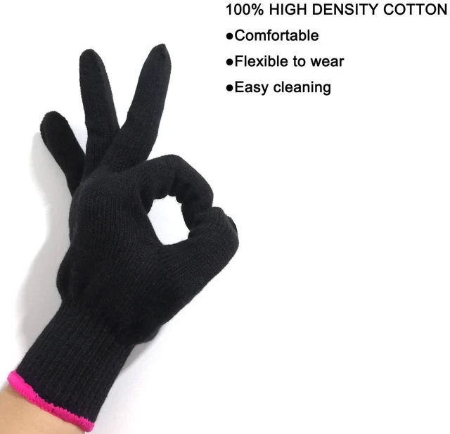 Alt view image 7 of 7 - Lessmon Heat Resistant Glove for Hair Styling, Pink Edge