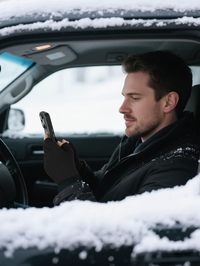 Alt view image 6 of 7 - 2 Pairs Fingerless Gloves for Women Men, Warm Winter Half Finger Gloves