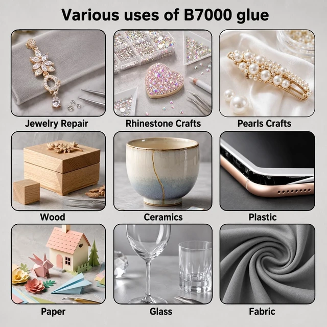 Alt view image 5 of 7 - B-7000 Jewelry Glue (3pack10ml) + Bedazzling Kit (24pack 3mmcolor) B7000 Glue Clear With Precision Tip For Rhinestones, Repair, Crystals Shoes, Jeans, Phone, Wood, Glass, Charms,Nail Art,Gem,Fabric
