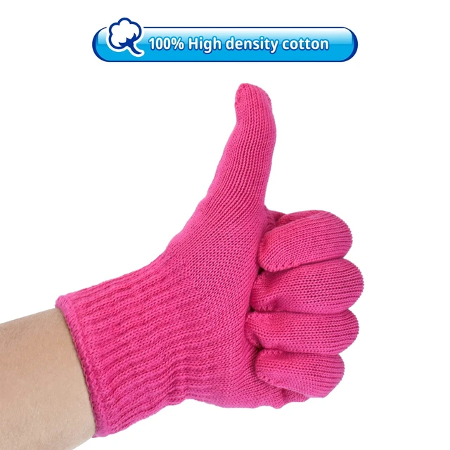 Alt view image 5 of 6 - Professional Heat Resistant Gloves for Hair Styling, Heat Proof Gloves, Heat Protection Gloves for Curling Wand