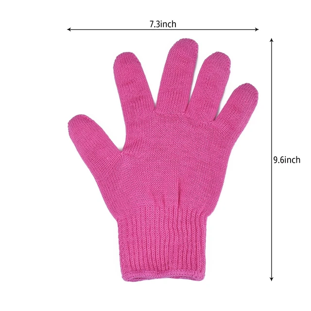 Alt view image 6 of 6 - Professional Heat Resistant Gloves for Hair Styling, Heat Proof Gloves, Heat Protection Gloves for Curling Wand