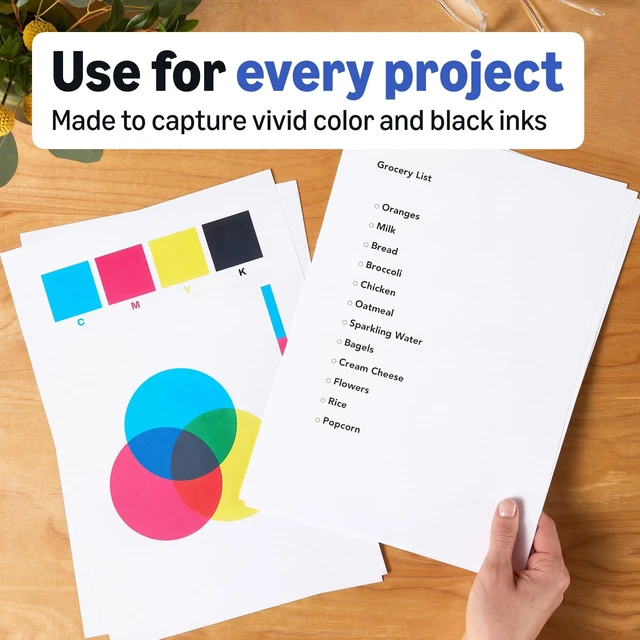 Alt view image 2 of 6 - Amazon Basics Multipurpose Copy Printer Paper, 8.5 x 11 Inches, 20 lb, 92 Bright, White, 1 Ream (500 Sheets), Jam-Free