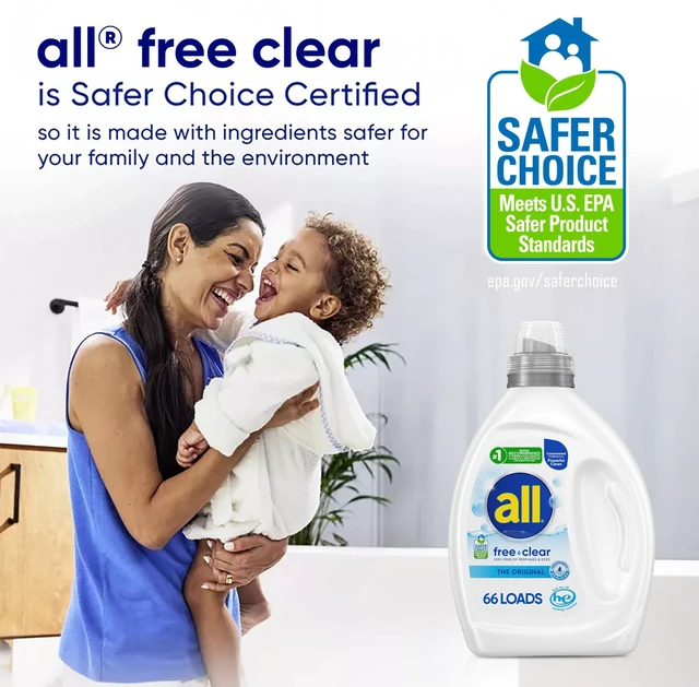 Alt view image 6 of 6 - all free clear Liquid Detergent for Sensitive Skin, 50 Oz, 66 Loads
