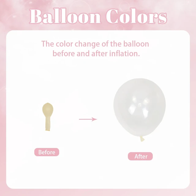 Alt view image 6 of 7 - 60pcs Pink and White Balloons 12inch with Clear Pastel Pearl Pink Balloons