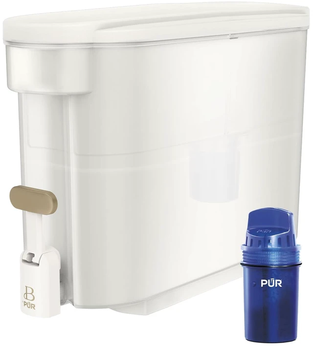 Main image of Beautiful by PUR 30 Cup Dispenser Pitcher Water Filtration System, White Icing (PDS1820W)