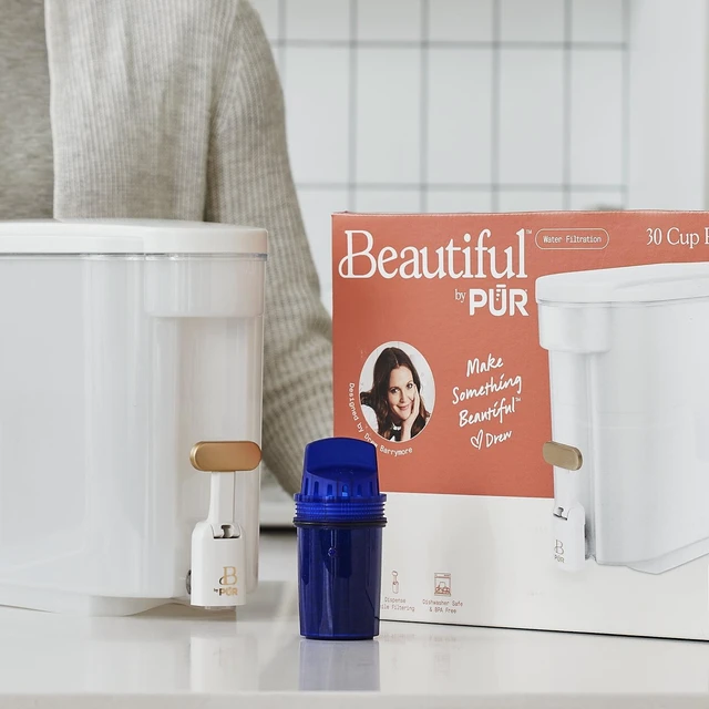 Alt view image 4 of 6 - Beautiful by PUR 30 Cup Dispenser Pitcher Water Filtration System, White Icing (PDS1820W)