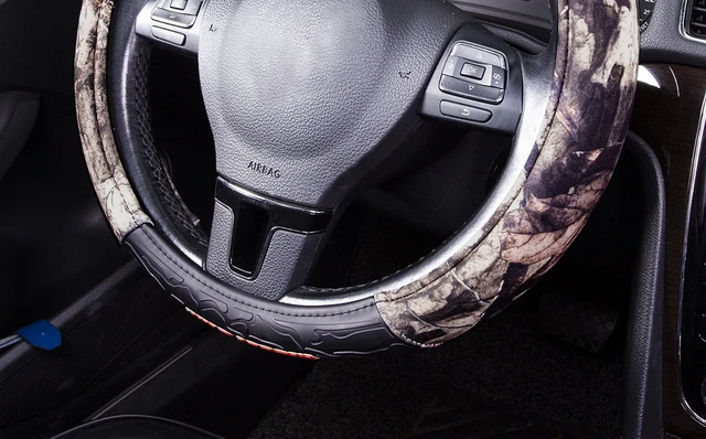 Alt view image 4 of 6 - Mossy Oak 1PC Heavy Duty Truck Steering Wheel Cover Camo Green - Universal Fit, 21SWC75