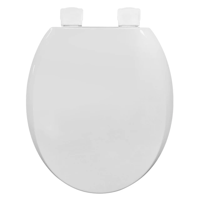 Alt view image 5 of 6 - Mainstays Round Plastic Slow-Close Toilet Seat, White