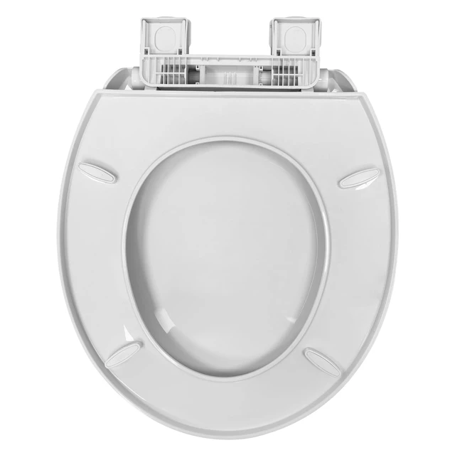 Alt view image 6 of 6 - Mainstays Round Plastic Slow-Close Toilet Seat, White