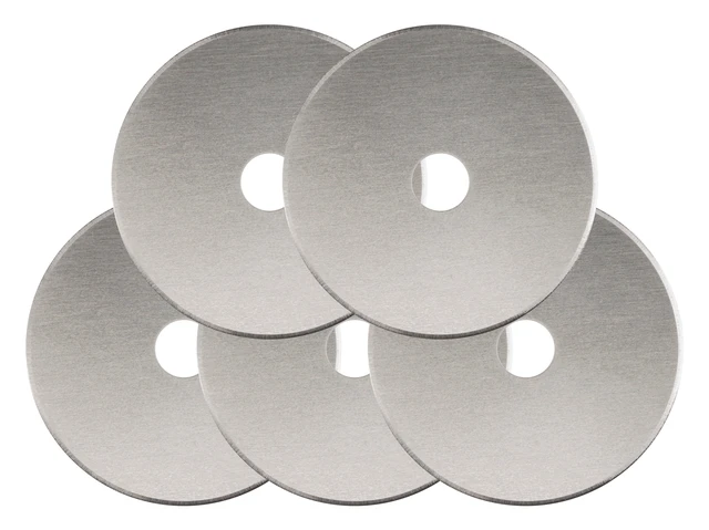 Alt view image 6 of 6 - Fiskars Replacement 45mm Rotary Blade 5 Pack, Stainless Steel and Designed for Rotary Cutters