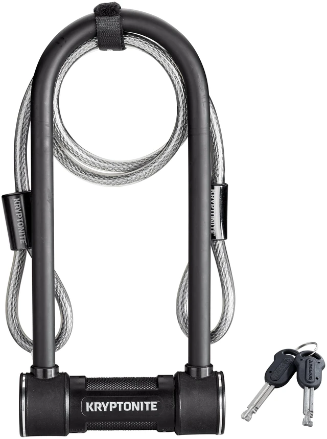 Main image of Kryptonite Level 5 14 mm U-Lock Bicycle Lock with Looped Bike Security Cable