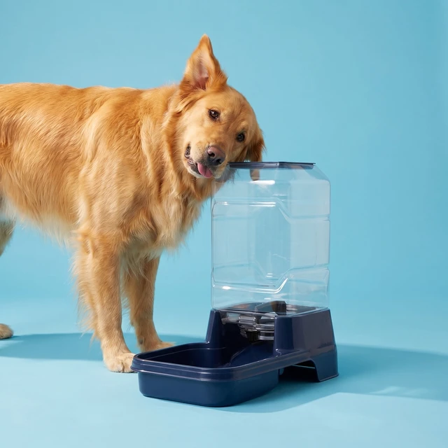 Alt view image 2 of 6 - Vibrant Life 10 lb Gravity Feeder for Large Pets, Navy