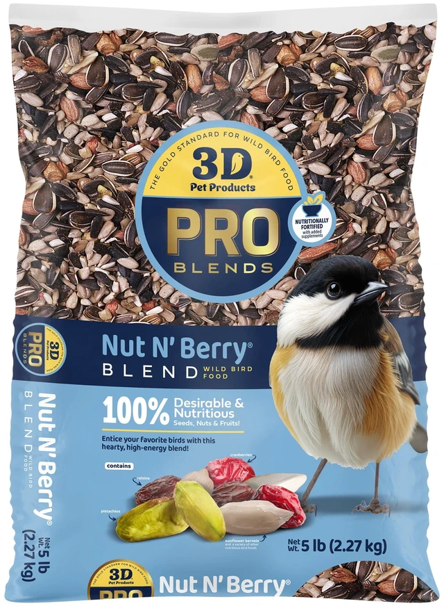 Main image of 3-D Pro Blends Nut N' Berry Blend Wild Bird Food, Wild Bird Seed, 5 Pounds