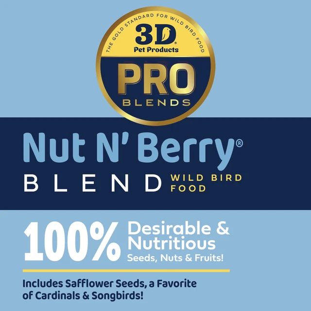Alt view image 4 of 6 - 3-D Pro Blends Nut N' Berry Blend Wild Bird Food, Wild Bird Seed, 5 Pounds