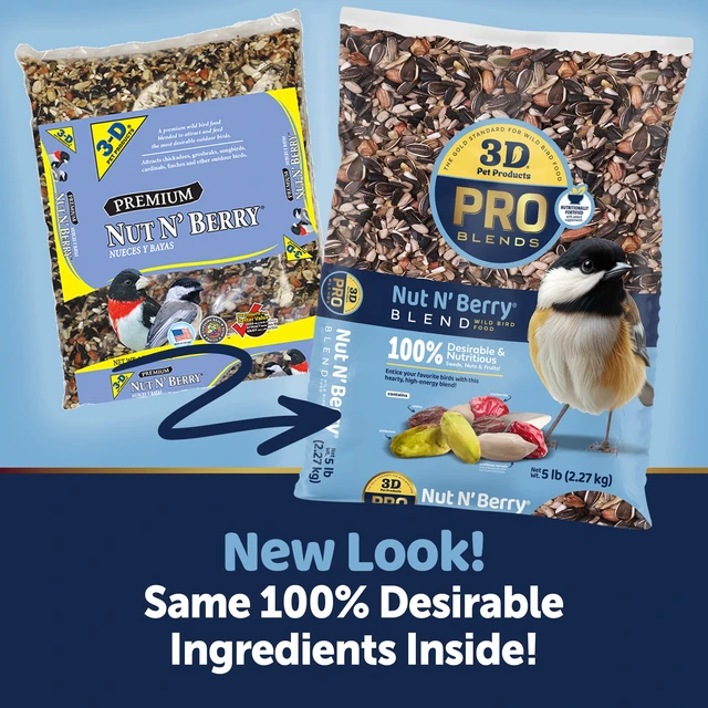 Alt view image 2 of 6 - 3-D Pro Blends Nut N' Berry Blend Wild Bird Food, Wild Bird Seed, 5 Pounds