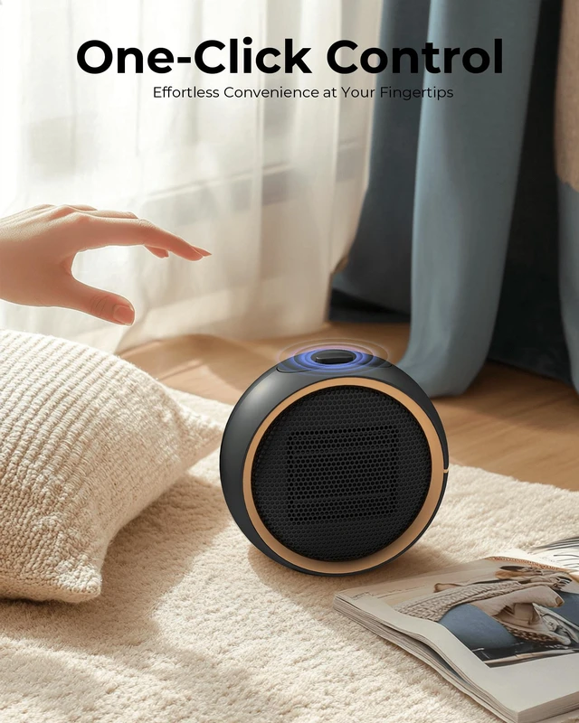 Alt view image 2 of 7 - Frsara Space Heater, Portable Electric Heaters with Thermostat,Mini Small Warm Heater with Fan Modes for Home,Desk,Office and Indoor Use