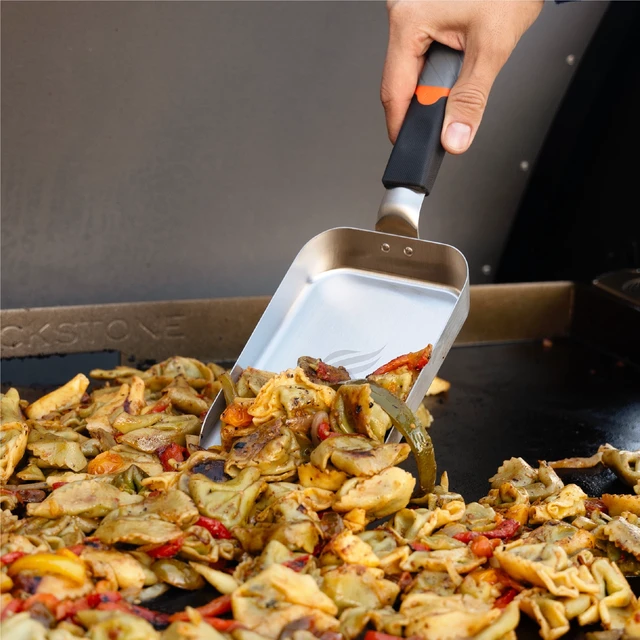 Alt view image 5 of 6 - Blackstone 15 Stainless Steel Griddle Scoop with Flat Base, 1-Piece